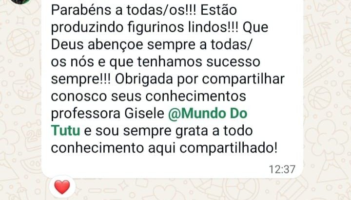 Depoimento de aluna do curso