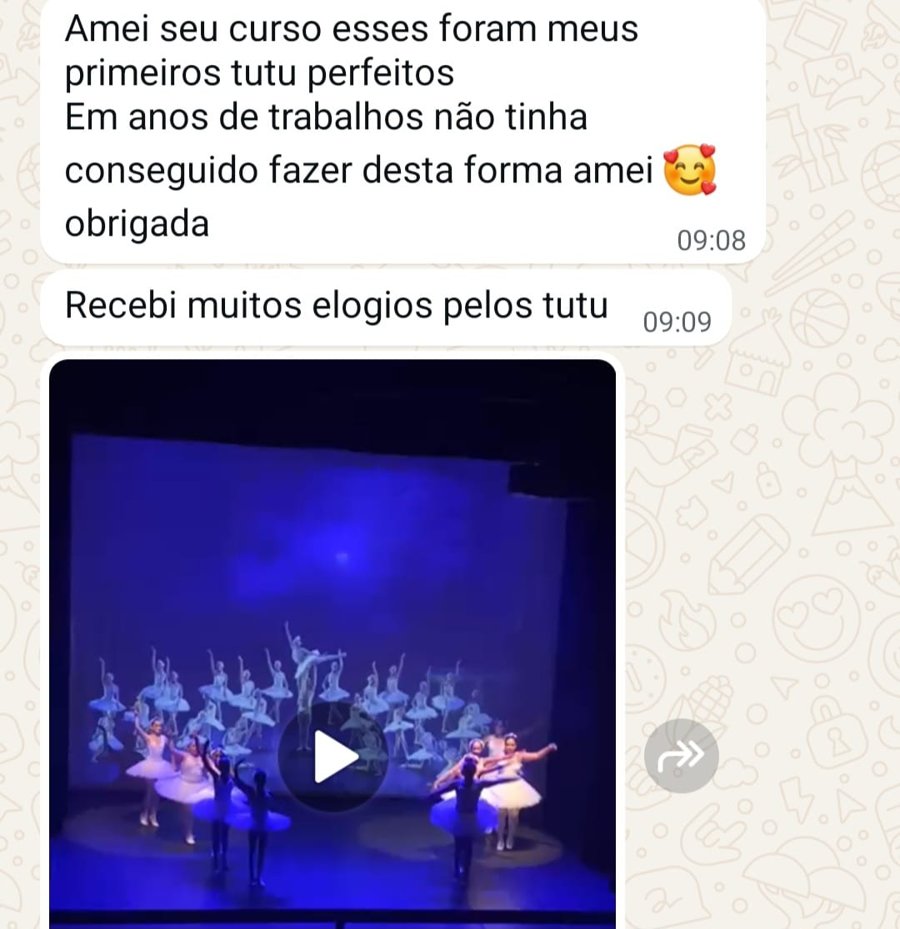 Depoimento de aluna do curso