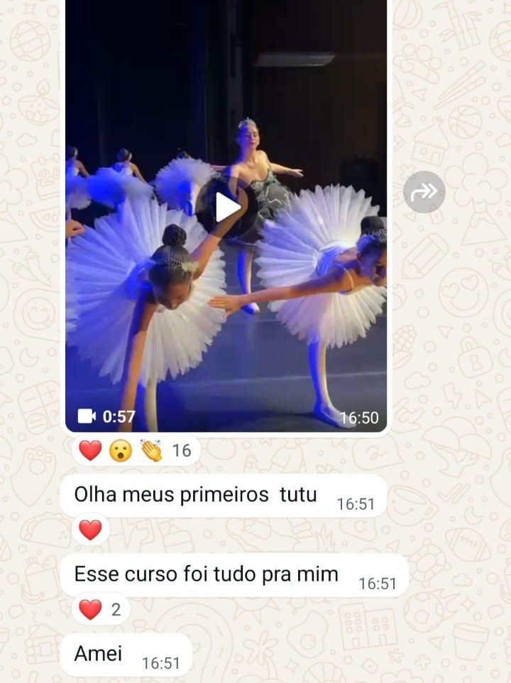 Depoimento de aluna do curso